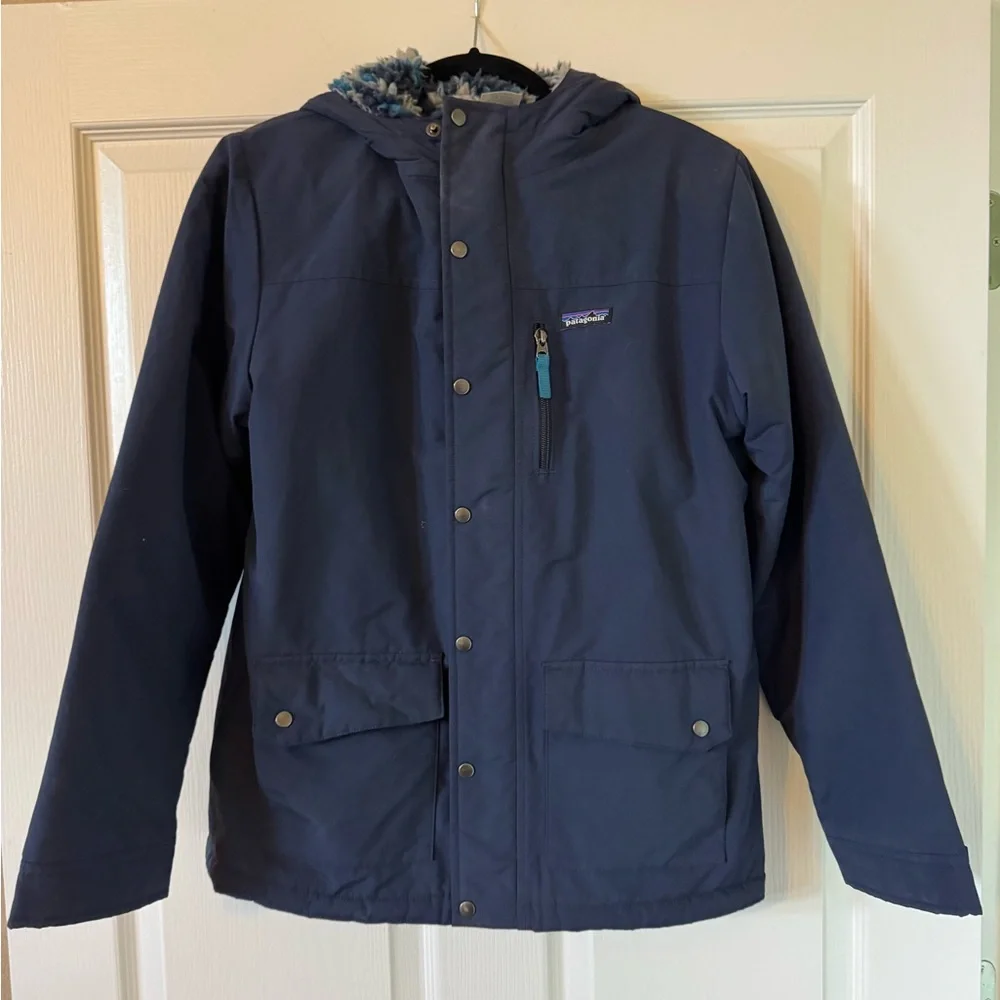 Boys Patagonia Lined Inferno Jacket Hooded & Insulated XXL 16-18